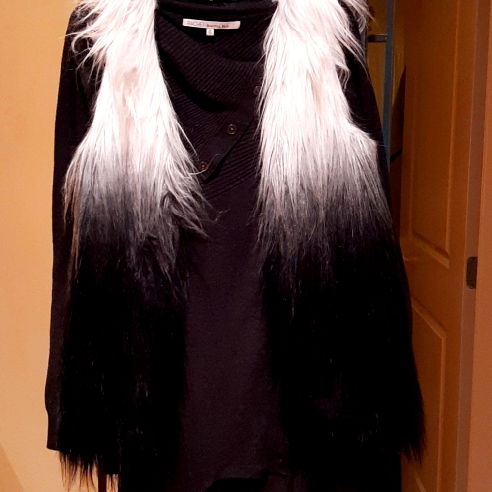 Kensington blk and white ombre vest